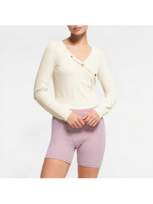 High-End V-Neck Straight Shoulder Long Sleeves
