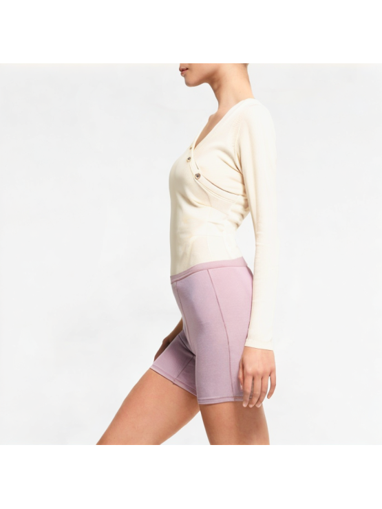High-End V-Neck Straight Shoulder Long Sleeves