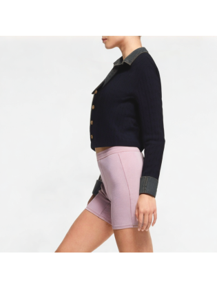 Denim Splicing Fake Two-Piece Long-Sleeved Top