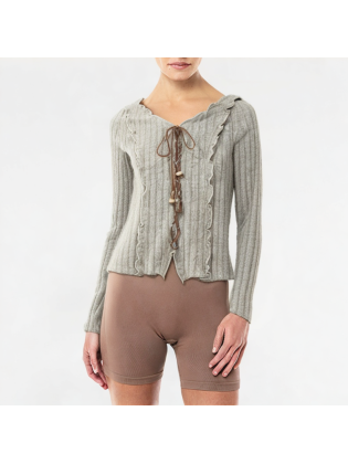 Slim Fit V-Neck Knitted Long Sleeve