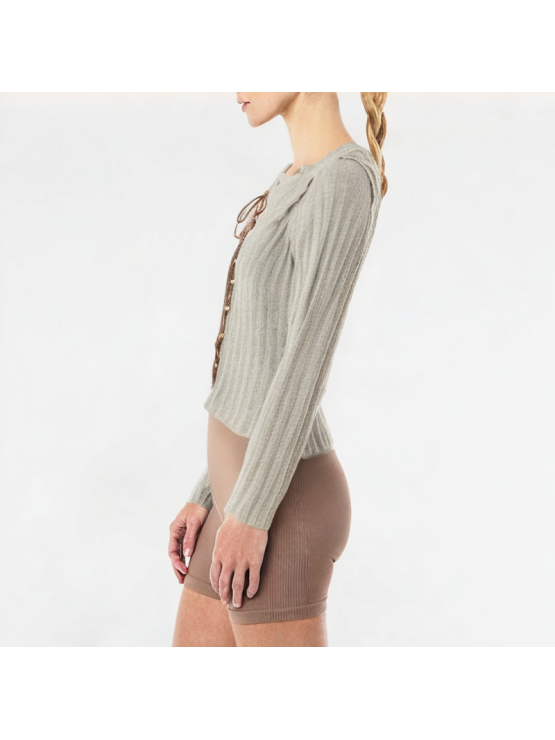 Slim Fit V-Neck Knitted Long Sleeve