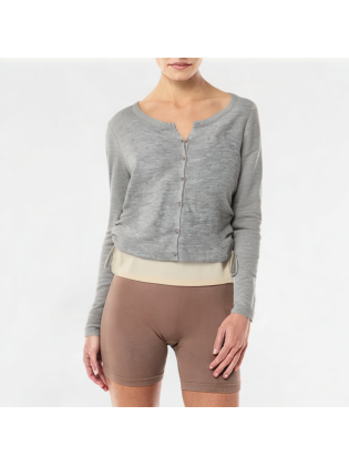 Casual Splicing Fake Two-piece Long Sleeve