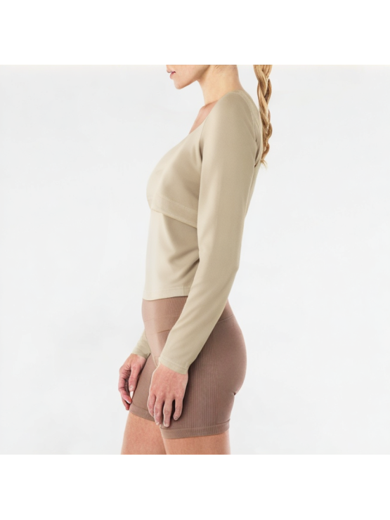 Short Fake Two-Piece Stitching Suspender Long Sleeve
