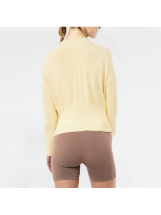 Off-Shoulder Knitted Long-Sleeved Top
