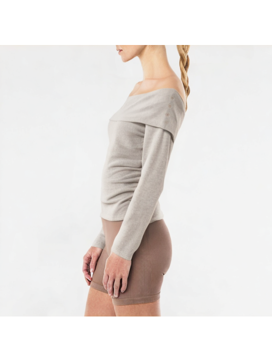 Retro Tie-Dye One-Shoulder Long Sleeve