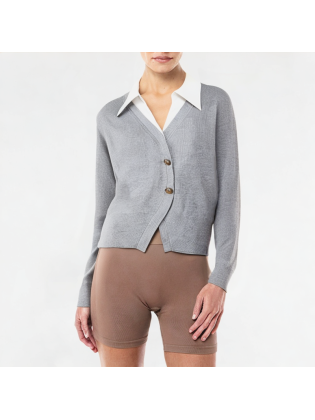 Fake Two-Piece Lapel Short Long Sleeve