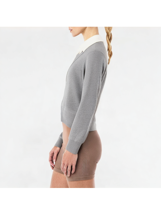 Fake Two-Piece Lapel Short Long Sleeve