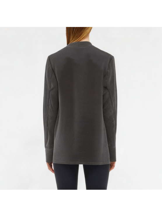 Velvet Long-Sleeved Top With Ribbons
