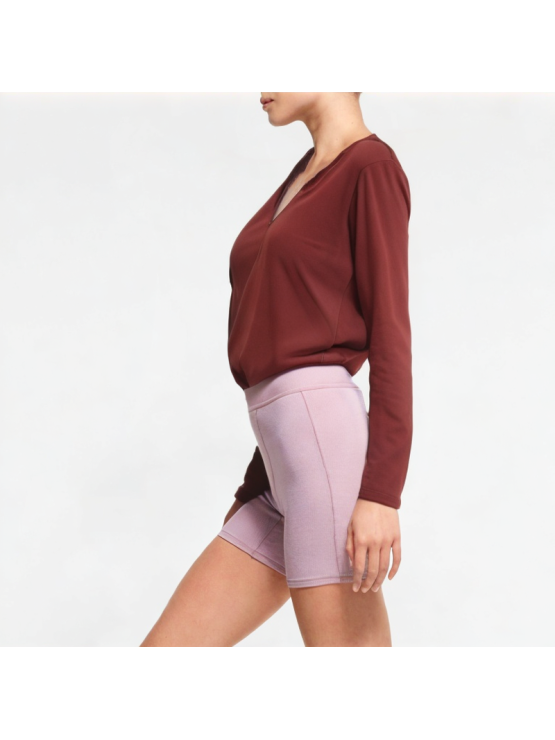 Women's False Two-piece Straight Shoulder Long Sleeve