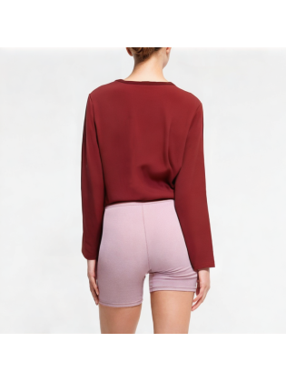 Women's False Two-piece Straight Shoulder Long Sleeve