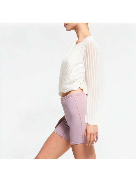 Comfortable And Breathable White Drawstring Long Sleeves