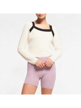 Irregular Drawstring Knitted Long Sleeves
