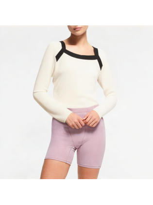 Irregular Drawstring Knitted Long Sleeves