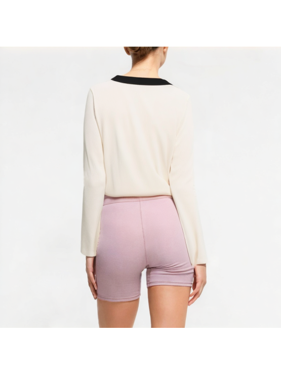 Irregular Drawstring Knitted Long Sleeves
