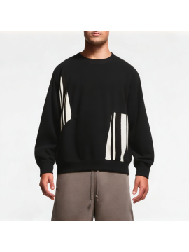 Men's Sweatshirt With Contrasting Stripes