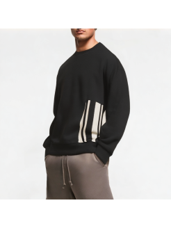 Men's Sweatshirt With Contrasting Stripes