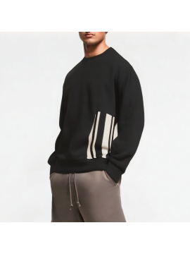 Men's Sweatshirt With Contrasting Stripes