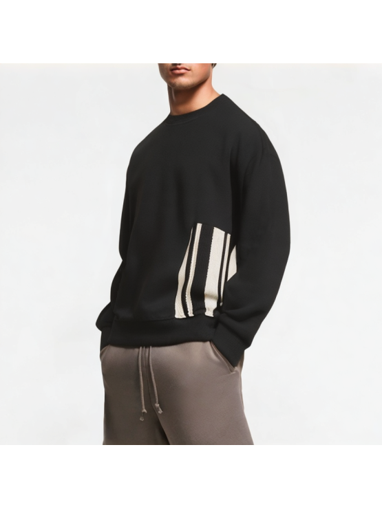 Men's Sweatshirt With Contrasting Stripes