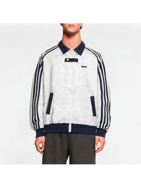 Men's Striped Zipper Sweatshirt