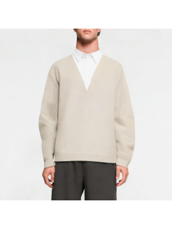 Versatile Pullover Fake Two-Piece Men's Sweatshirt