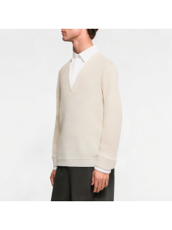 Versatile Pullover Fake Two-Piece Men's Sweatshirt