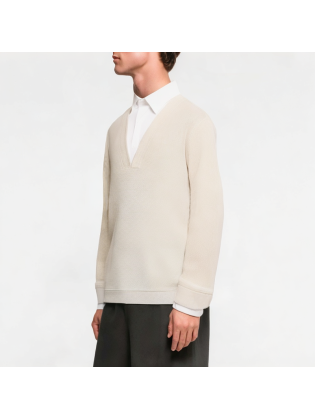 Versatile Pullover Fake Two-Piece Men's Sweatshirt