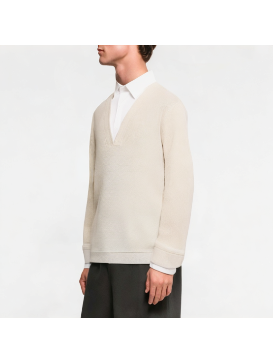 Versatile Pullover Fake Two-Piece Men's Sweatshirt