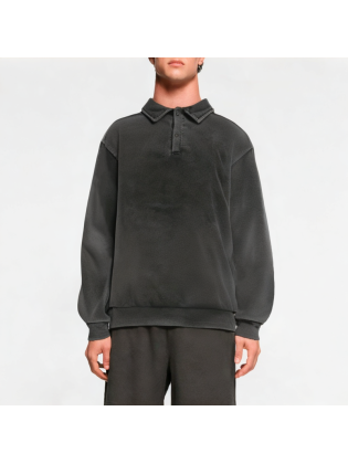 Heavy-Duty Distressed Round-Neck Men's Sweatshirt