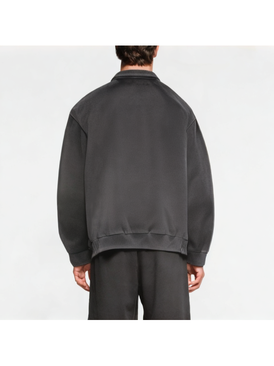 Heavy-Duty Distressed Round-Neck Men's Sweatshirt