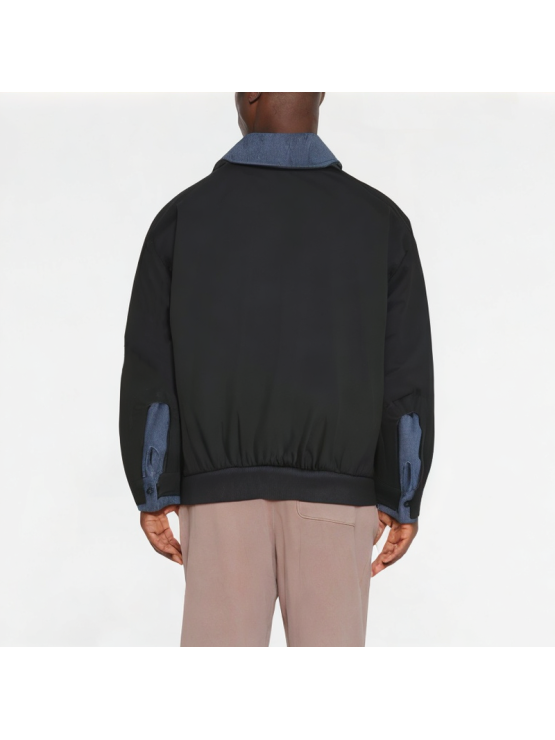 High-Quality Stitching Contrasting Fake Two-Piece Sweatshirt