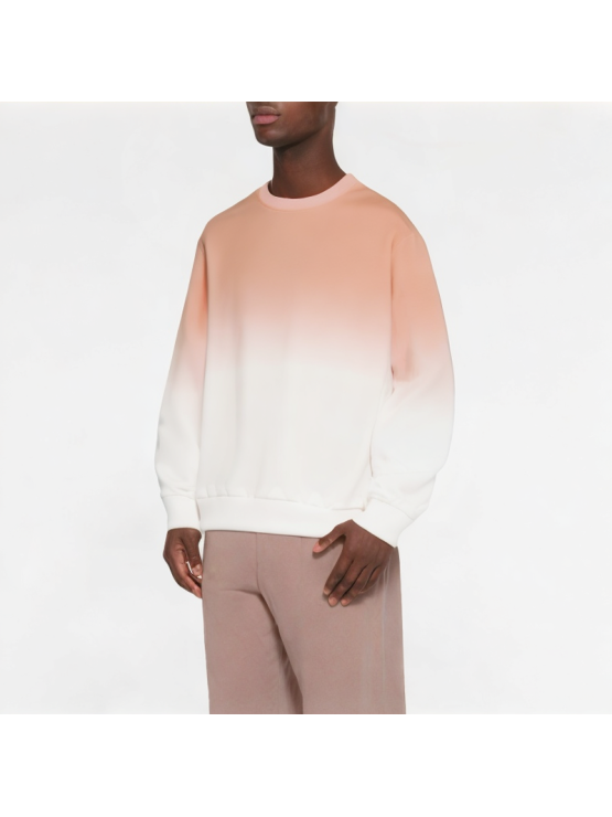 Spring Gradient Round Neck Men's Sweatshirt