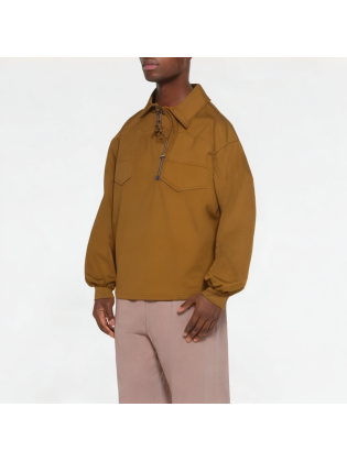 Spring Tie-Cord Lapel Men's Sweatshirt