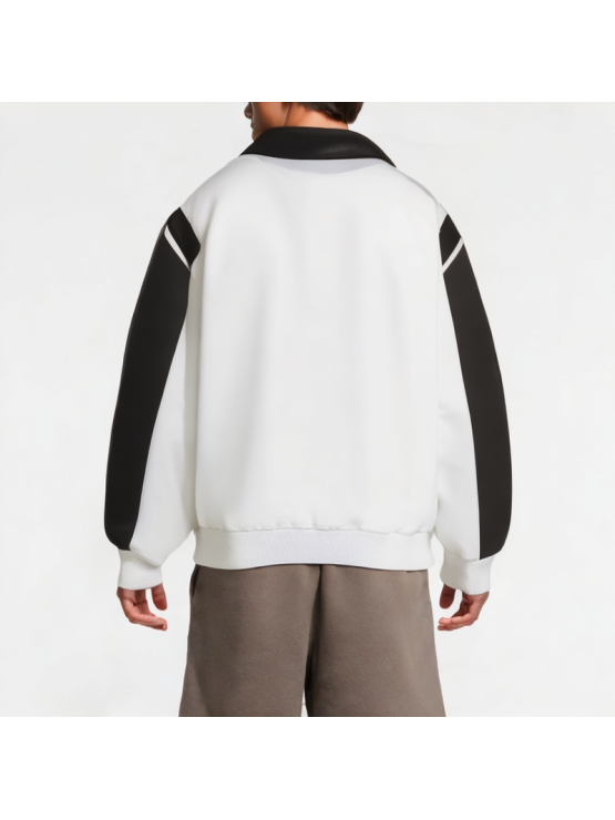 Men's Half-Zip Contrast Raglan Sweatshirt