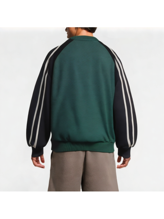 Men's Casual Contrasting Round Neck Sweatshirt