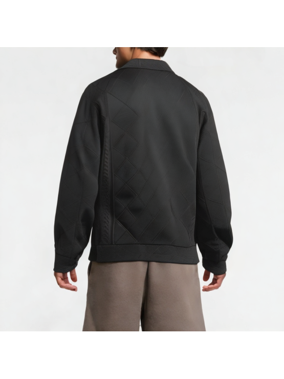 Men's Jacquard Lapel Sweatshirt