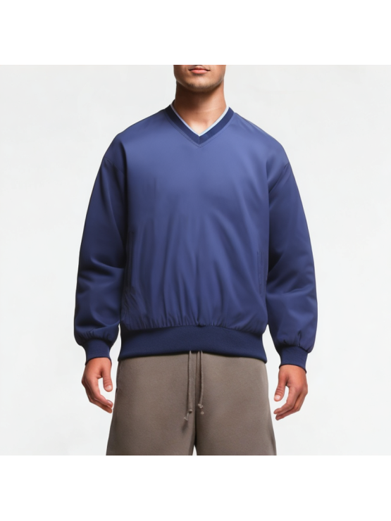 Men's V-Neck Pullover Sports Sweatshirt