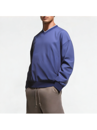 Men's V-Neck Pullover Sports Sweatshirt