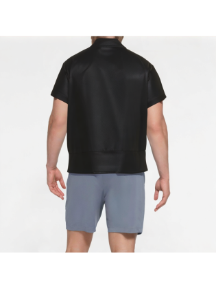Half-Zip Solid Color Short Sleeves