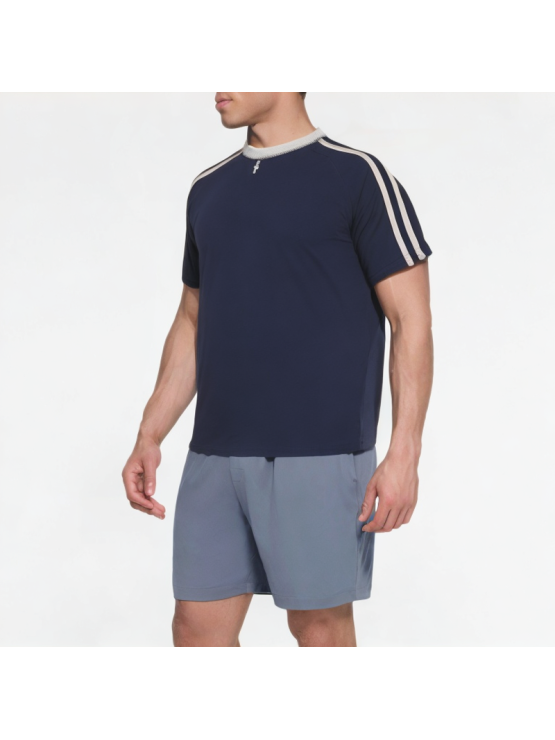 Summer Cotton Three-Bar Short Sleeve