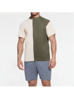 Trendy Irregular Splicing Short Sleeves