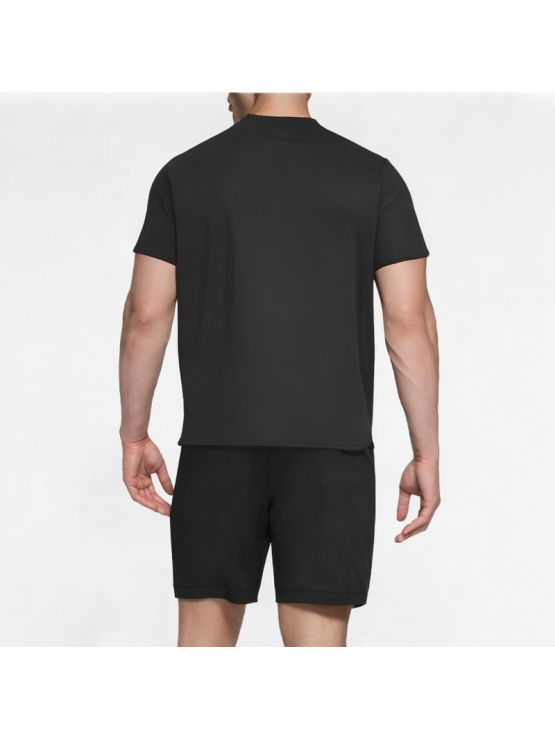 Trendy Metal Flying Button Short Sleeve