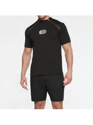 Men's Double Zipper Decorated Short Sleeve