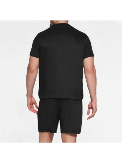 Men's Double Zipper Decorated Short Sleeve