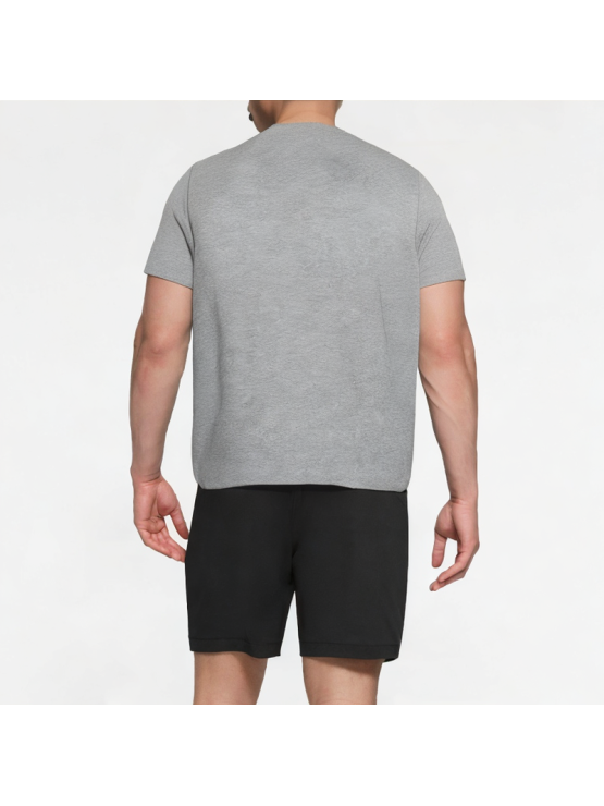 Loose Solid Color Half-Zip Short Sleeves