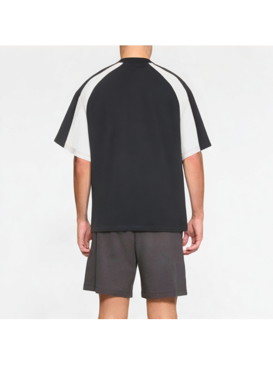 Splicing Contrast Color Short Sleeves