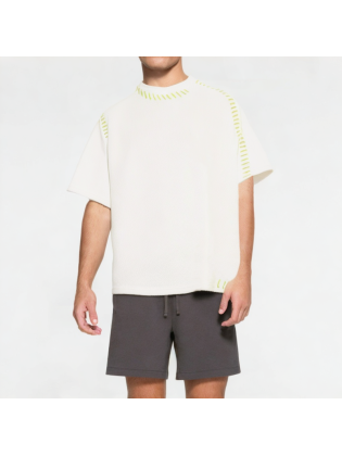 Solid Color Waffle Short Sleeves