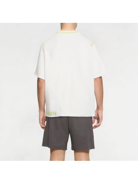 Solid Color Waffle Short Sleeves