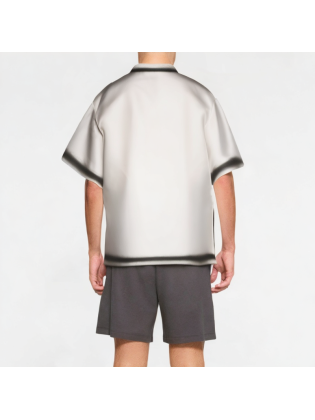 Inkjet Contrast Round Neck Short Sleeve