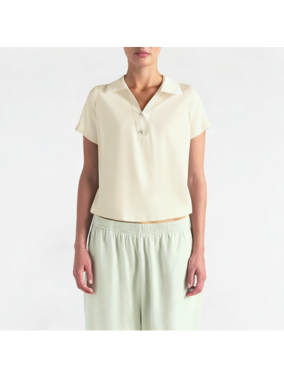 Summer Slim V-Neck Short Sleeves