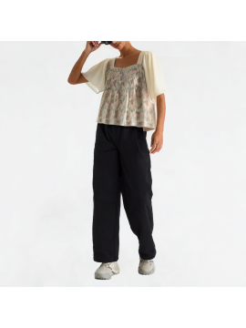 Chiffon Floral Short Sleeves